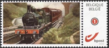 year=?, Belgian personalized stamp with steam loco 3737